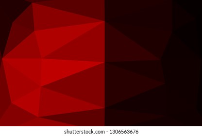 Dark Red vector polygon abstract background. Colorful abstract illustration with gradient. The best triangular design for your business.