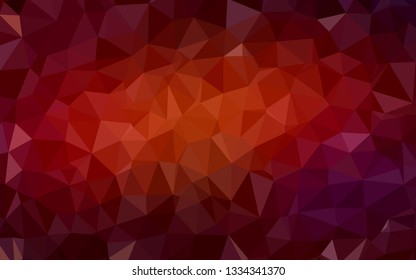 Dark Red vector polygon abstract layout. A sample with polygonal shapes. Completely new template for your banner.