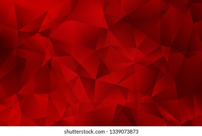 Dark Red vector polygon abstract layout. Geometric illustration in Origami style with gradient.  Pattern for a brand book's backdrop.