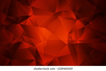 Dark Red vector polygon abstract background. Creative illustration in halftone style with triangles. Brand new style for your business design.