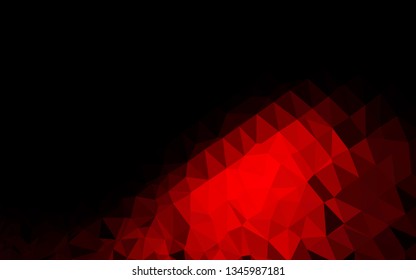 Dark Red vector polygon abstract background. Brand new colorful illustration in with gradient. Triangular pattern for your business design.
