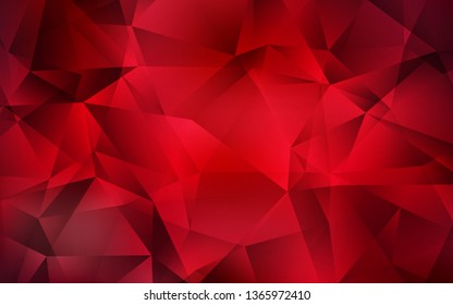 Dark Red vector polygon abstract backdrop. Modern abstract illustration with triangles. Completely new template for your banner.