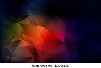 Dark Red vector polygon abstract backdrop. A sample with polygonal shapes. New template for your brand book.