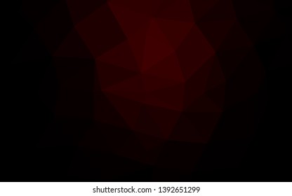 Dark Red vector polygon abstract layout. A sample with polygonal shapes. Textured pattern for background.