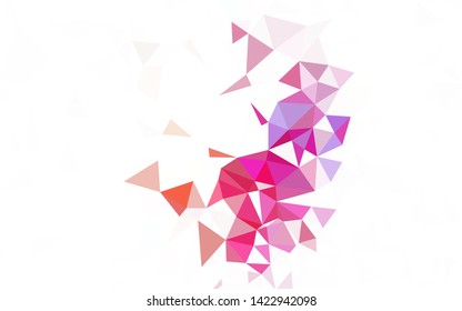 Dark Red vector polygon abstract layout. Shining polygonal illustration, which consist of triangles. Brand new style for your business design.