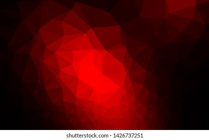 Dark Red vector polygon abstract backdrop. Glitter abstract illustration with an elegant design. Polygonal design for your web site.