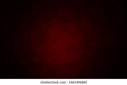 Dark Red vector polygon abstract backdrop. Colorful illustration in Origami style with gradient.  Triangular pattern for your business design.