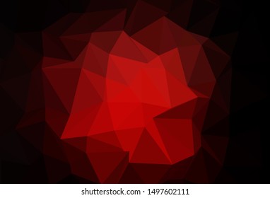 Dark Red vector polygon abstract layout. Shining colored illustration in a Brand new style. Polygonal design for your web site.