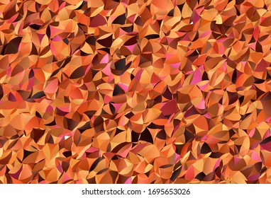 Dark Red vector polygon abstract layout. Shining colorful illustration with triangles. A new texture for your web site.