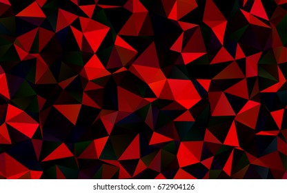 Dark Red vector polygon abstract template. A sample with polygonal shapes. The elegant pattern can be used as part of a brand book.