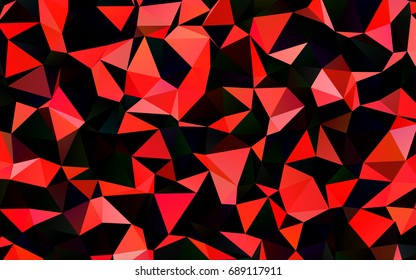 Dark Red vector polygon abstract template. A vague abstract illustration with gradient. The polygonal design can be used for your web site.