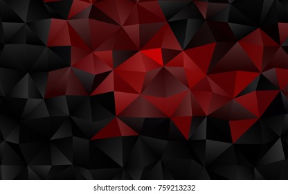 Dark Red vector polygon abstract template. Geometric illustration in Origami style with gradient.  A new texture for your design.