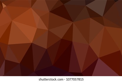 Dark Red vector polygonal background. Shining polygonal illustration, which consist of triangles. Brand-new style for your business design.