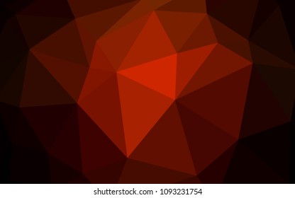 Dark Red vector polygonal background. A sample with polygonal shapes. Textured pattern for your backgrounds.