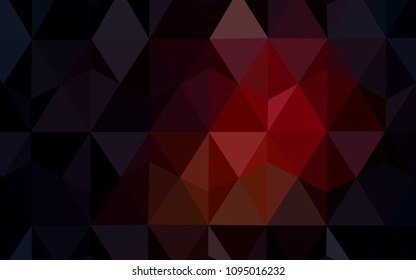 Dark Red vector polygonal background. Colorful abstract illustration with triangles. Completely new template for your banner.