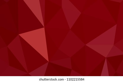 Dark Red vector polygonal background. Shining colorful illustration with triangles. Template for cell phone's backgrounds.