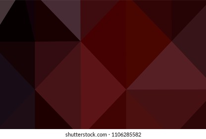 Dark Red vector polygonal background. Polygonal abstract illustration with gradient. Textured pattern can be used for background.