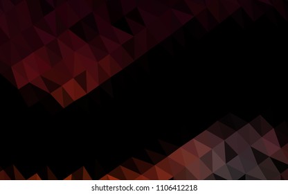 Dark Red vector polygonal background. Triangular geometric sample with gradient.  The textured pattern can be used for background.