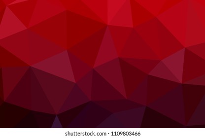 Dark Red vector polygonal background. Colorful illustration in abstract style with triangles. New template for your brand book.