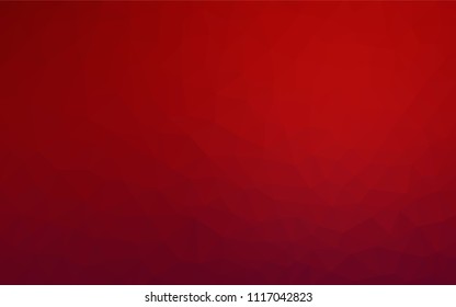 Dark Red vector polygonal background. Colorful abstract illustration with triangles. New template for your brand book.