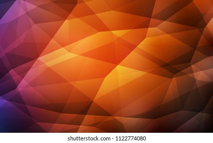 Dark Red vector polygonal background. Polygonal abstract illustration with gradient. Triangular pattern for your design.