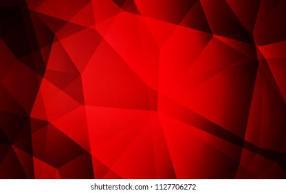 Dark Red vector polygonal background. Shining colorful illustration with triangles. Template for cell phone's backgrounds.