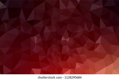 Dark Red vector polygonal background. Shining polygonal illustration, which consist of triangles. A completely new design for your leaflet.