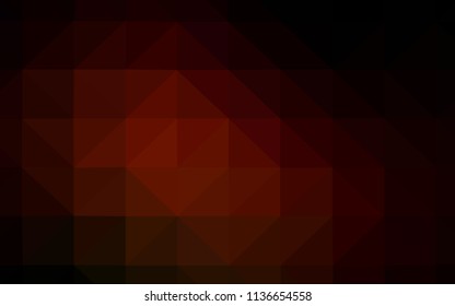 Dark Red vector polygonal background. Creative illustration in halftone style with triangles. Triangular pattern for your design.