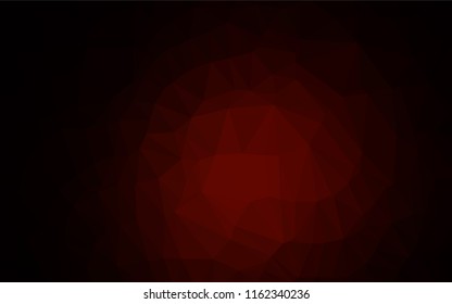 Dark Red vector polygonal background. Modern geometrical abstract illustration with gradient. The polygonal design can be used for your web site.