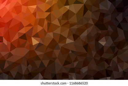 Dark Red vector polygonal background. Colorful abstract illustration with triangles. Completely new template for your banner.