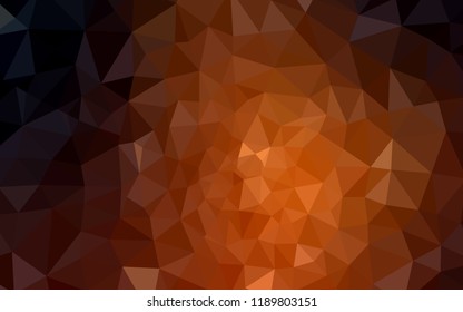 Dark Red vector polygonal background. Shining polygonal illustration, which consist of triangles. Pattern for a brand book's backdrop.