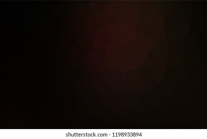 Dark Red vector polygonal background. Triangular geometric sample with gradient.  Brand new design for your business.