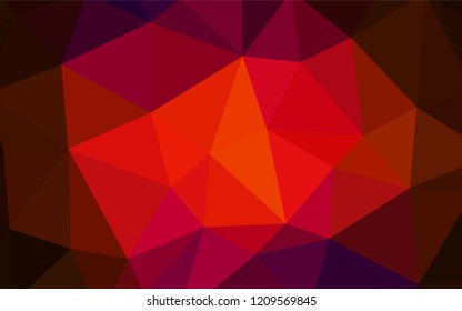 Dark Red vector polygonal background. A completely new color illustration in a polygonal style. Polygonal design for your web site.