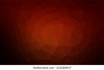 Dark Red vector polygonal background. Modern geometrical abstract illustration with gradient. Brand new style for your business design.