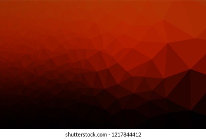 Dark Red vector polygonal background. Creative illustration in halftone style with gradient. Triangular pattern for your business design.