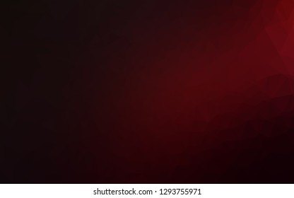 Dark Red vector polygonal background. A vague abstract illustration with gradient. Template for your brand book.