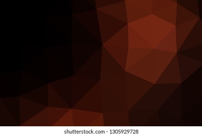 Dark Red vector polygonal background. Triangular geometric sample with gradient.  Elegant pattern for a brand book.