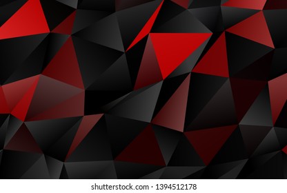 Dark Red vector polygonal background. Modern geometrical abstract illustration with gradient. Completely new design for your business.