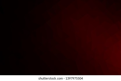 Dark Red vector polygonal background. Colorful illustration in Origami style with gradient.  Triangular pattern for your business design.