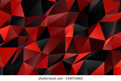 Dark Red vector polygonal background. A sample with polygonal shapes. Brand new style for your business design.