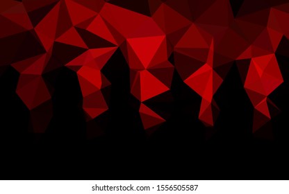 Dark Red vector polygonal background. A vague abstract illustration with gradient. Completely new design for your business.