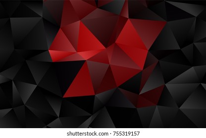 Dark Red vector polygonal background. Shining illustration, which consist of triangles. A completely new design for your business.