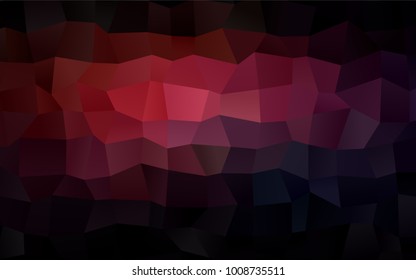Dark Red vector polygonal illustration, which consist of rectangles. Rectangular pattern for your business design. Geometric background in Origami style with gradient. 
