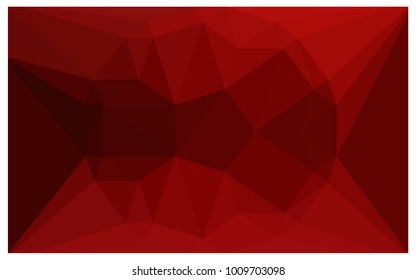 Dark Red vector polygonal illustration, which consist of triangles with a gemstone in center. Triangular design of a huge diamond for your business. Creative geometric background of gems.