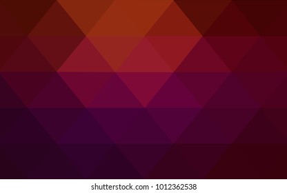 Dark Red vector polygonal illustration, which consist of triangles. Triangular design for your business. Creative geometric background in Origami style with gradient
