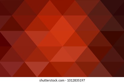 Dark Red vector polygonal illustration, which consist of triangles. Triangular pattern for your business design. Geometric background in Origami style with gradient. 