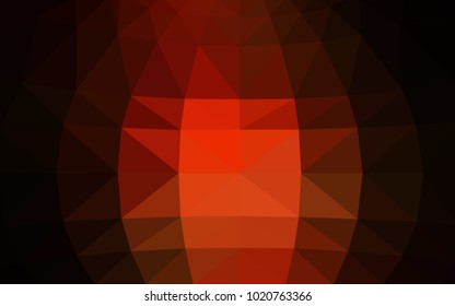 Dark Red vector polygonal illustration, which consist of triangles. Triangular pattern for your business design. Geometric background in Origami style with gradient. 