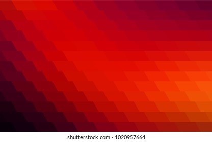 Dark Red vector polygonal illustration consisting of rectangles. Rectangular design for your business. Creative geometric background in origami style with gradient.