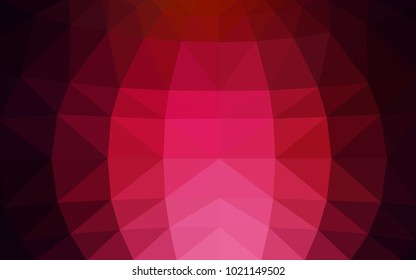 Dark Red vector polygonal illustration, which consist of triangles. Triangular design for your business. Creative geometric background in Origami style with gradient
