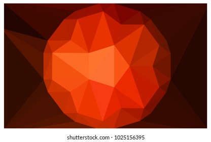 Dark Red vector polygonal illustration, which consist of triangles with a gemstone in center. Triangular design of a huge diamond for your business. Creative geometric background of gems.